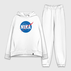 Женский костюм оверсайз Ника в стиле NASA, цвет: белый