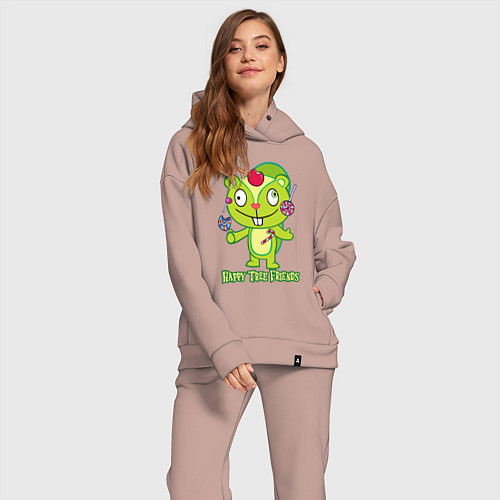 Женский костюм оверсайз Nutty / Пыльно-розовый – фото 2