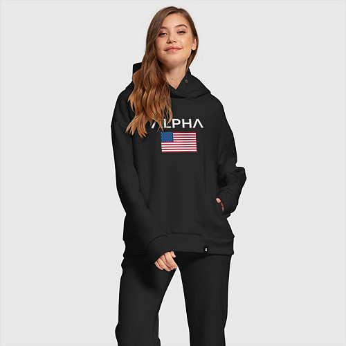 Женский костюм оверсайз Alpha USA / Черный – фото 2