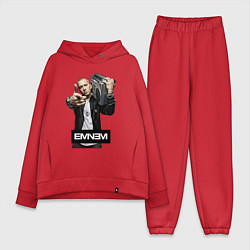 Женский костюм оверсайз Eminem boombox, цвет: красный