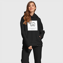 Женский костюм оверсайз Изображение скоро появится - прикол, цвет: черный — фото 2