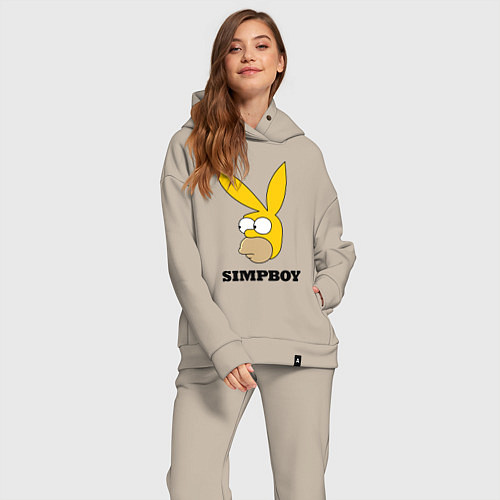 Женский костюм оверсайз Simpboy - rabbit Homer / Миндальный – фото 2