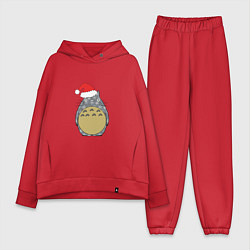 Женский костюм оверсайз Totoro Santa, цвет: красный