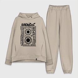 Женский костюм оверсайз DNB Cassette, цвет: миндальный