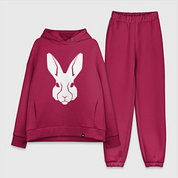 Женский костюм оверсайз White rabbit head, цвет: маджента