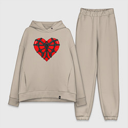 Женский костюм оверсайз Связанное сердце бдсм