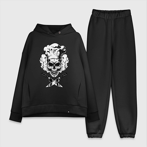 Женский костюм оверсайз The cooks skull / Черный – фото 1