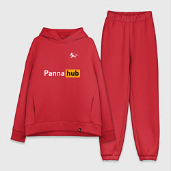 Женский костюм оверсайз Уличный футбол - Panna Hub, цвет: красный