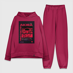 Женский костюм оверсайз Akira poster, цвет: маджента