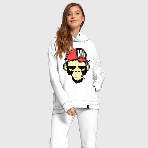Женский костюм оверсайз Monkey Swag / Белый – фото 2