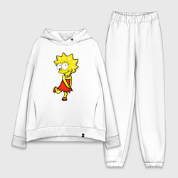 Женский костюм оверсайз Красивая Лиза, цвет: белый