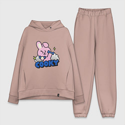 Женский костюм оверсайз Cooky BT21 Jungkook, цвет: пыльно-розовый