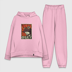 Женский костюм оверсайз Obey frog