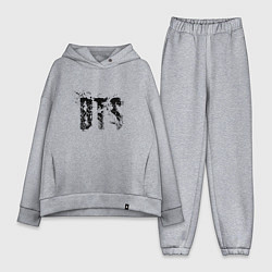 Женский костюм оверсайз BTS logo, цвет: меланж