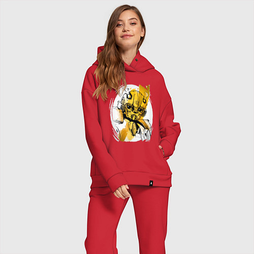 Женский костюм оверсайз Бамблби арт / Красный – фото 2