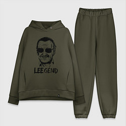 Женский костюм оверсайз Leegend, цвет: хаки