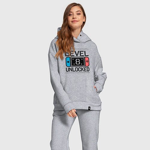 Женский костюм оверсайз Level 8 unlocked / Меланж – фото 2