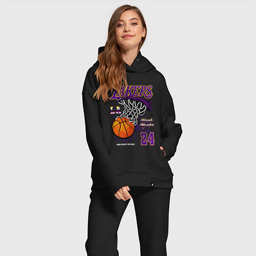 Женский костюм оверсайз LA Lakers Kobe / Черный – фото 2