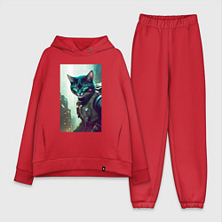 Женский костюм оверсайз Cool kitten - cyberpunk