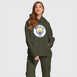 Женский костюм оверсайз Manchester City FC, цвет: хаки — фото 2