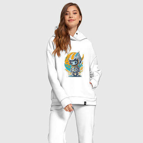 Женский костюм оверсайз Маленький инопланетянин / Белый – фото 2