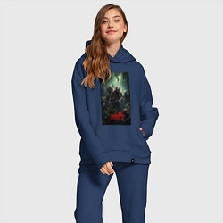 Женский костюм оверсайз Зомби на острове, цвет: тёмно-синий — фото 2