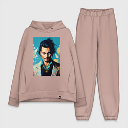 Женский костюм оверсайз Джонни Депп - суровый взгляд