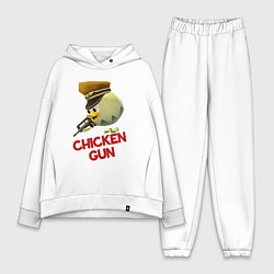 Женский костюм оверсайз Chicken Gun logo