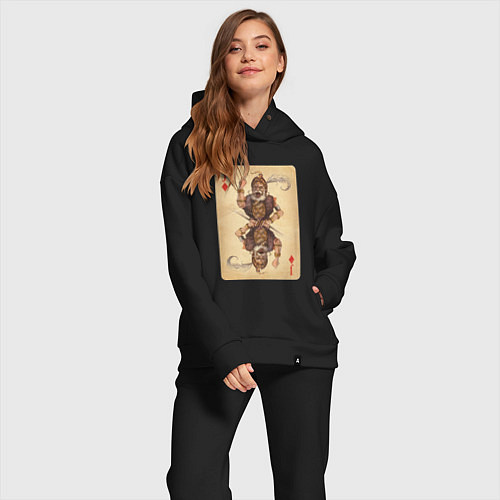 Женский костюм оверсайз Fable III Сабин, валет буби / Черный – фото 2