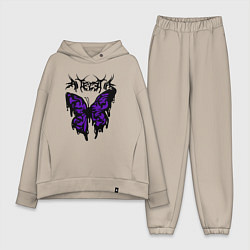 Женский костюм оверсайз Gothic black butterfly