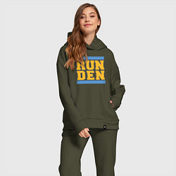 Женский костюм оверсайз Run Denver Nuggets, цвет: хаки — фото 2