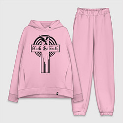 Женский костюм оверсайз Black Sabbath Cross, цвет: светло-розовый