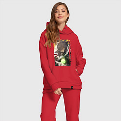 Женский костюм оверсайз Взгляд Цзин Юаня, цвет: красный — фото 2