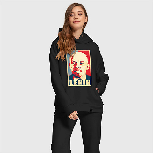 Женский костюм оверсайз Lenin / Черный – фото 2