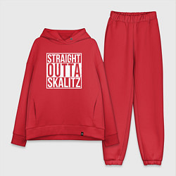 Женский костюм оверсайз Straight outta Skalitz, цвет: красный