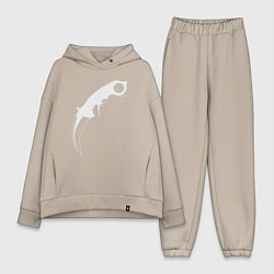 Женский костюм оверсайз Knife, цвет: миндальный