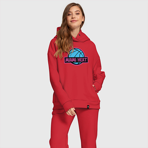 Женский костюм оверсайз Miami Heat team / Красный – фото 2