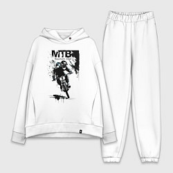 Женский костюм оверсайз Mountain bike - extreme, цвет: белый