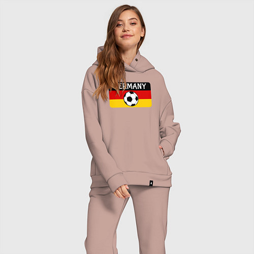 Женский костюм оверсайз Football Germany / Пыльно-розовый – фото 2