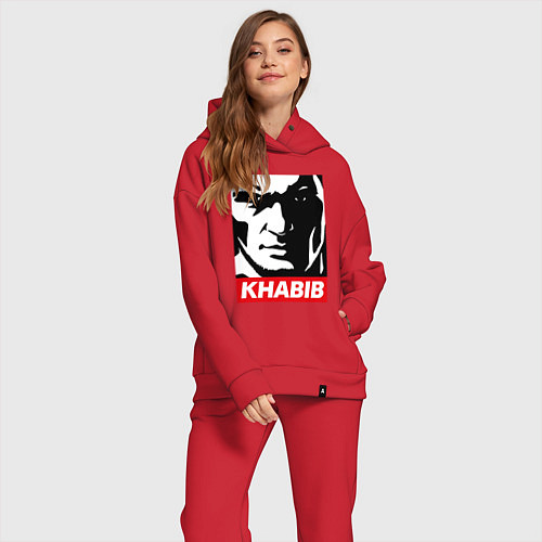 Женский костюм оверсайз Obey Khabib / Красный – фото 2