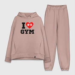 Женский костюм оверсайз I love gym
