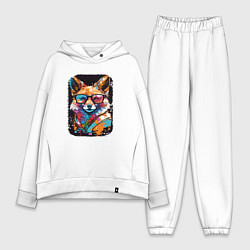 Женский костюм оверсайз Abstract Colorful Fox