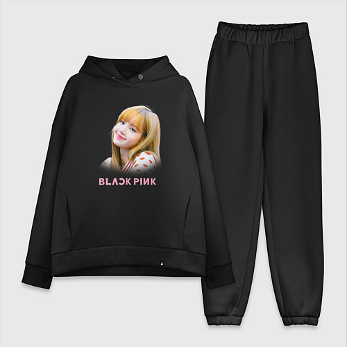 Женский костюм оверсайз Lisa Blackpink / Черный – фото 1