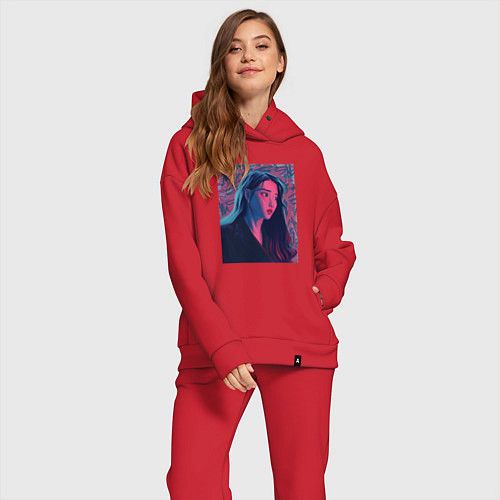 Женский костюм оверсайз Ли Джиын арт - IU / Красный – фото 2