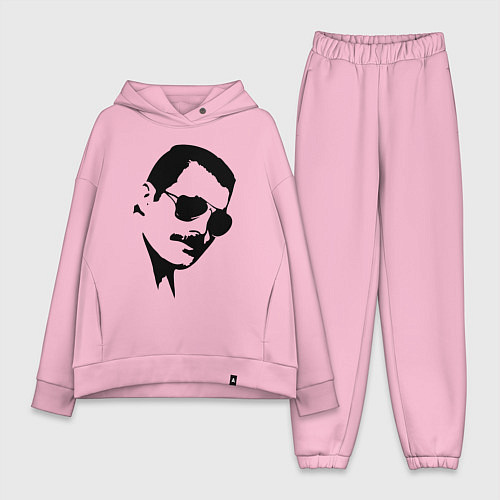 Женский костюм оверсайз Queen head / Светло-розовый – фото 1