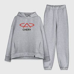 Женский костюм оверсайз Chery Logo, цвет: меланж