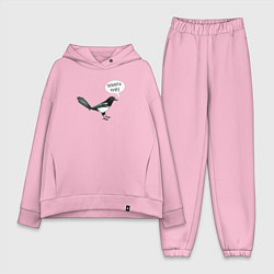 Женский костюм оверсайз Сорока с прикольной надписью - позолоти ручку