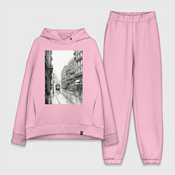 Женский костюм оверсайз Черно-белый париж