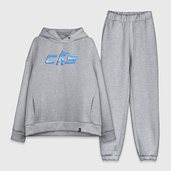 Женский костюм оверсайз CS2 blue logo