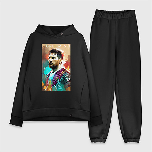 Женский костюм оверсайз Lionel Messi - football - striker / Черный – фото 1